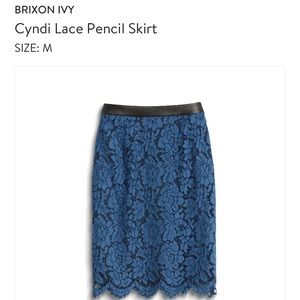 Brixon Ivy Lace Pencil Skirt, Medium